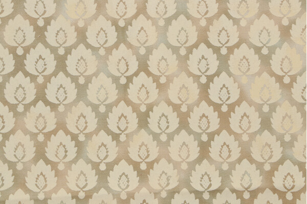 Scalamandre Pineapple Leaf Printed Cotton Drapery Fabric in Moss