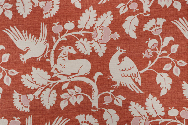 P Kaufmann Woodland Printed Cotton Decorator Fabric in Terracotta 
