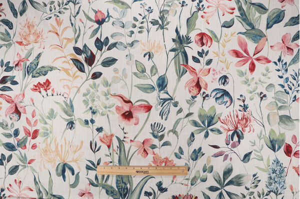Click for P Kaufmann Adrienne Printed Cotton Blend Drapery Fabric in Natural  P Kaufmann Adrienne Printed Cotton Blend Drapery Fabric in Natural