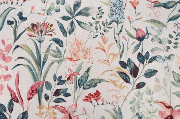 Click for P Kaufmann Adrienne Printed Cotton Blend Drapery Fabric in Natural  P Kaufmann Adrienne Printed Cotton Blend Drapery Fabric in Natural