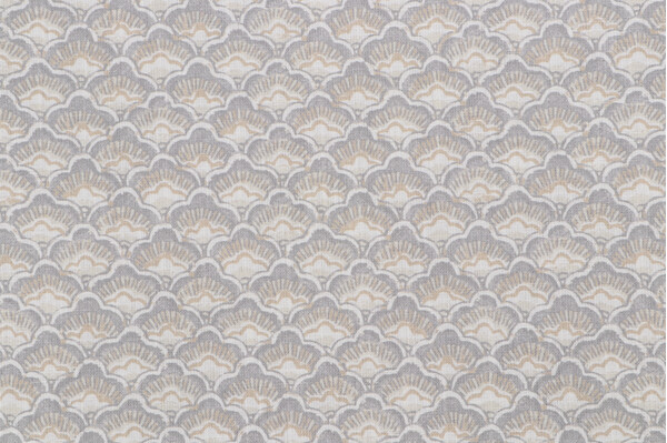 P Kaufmann Petit Scale Printed Cotton Blend Drapery Fabric in Dove 