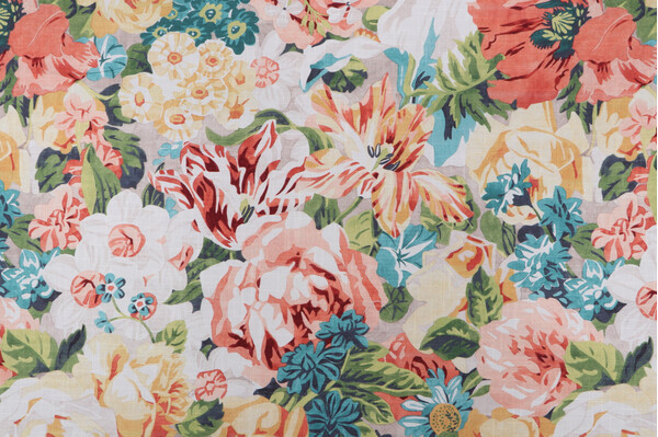 Click for P Kaufmann Blooming Printed Cotton Drapery Fabric in Multi  P Kaufmann Blooming Printed Cotton Drapery Fabric in Multi