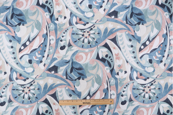 Click for P Kaufmann Vogue Paisley Printed Cotton Drapery Fabric in Patina  P Kaufmann Vogue Paisley Printed Cotton Drapery Fabric in Patina
