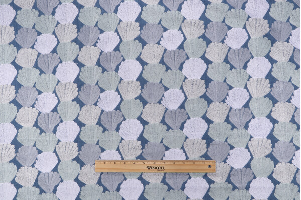 P Kaufmann Seychelles Embroidered Drapery Fabric in Pool 