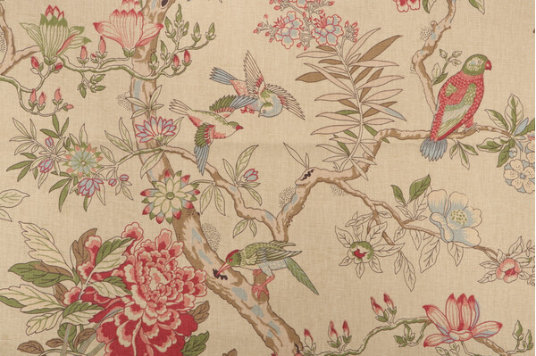 Thibaut Papagayo F96061 Printed Drapery Fabric in Tobacco