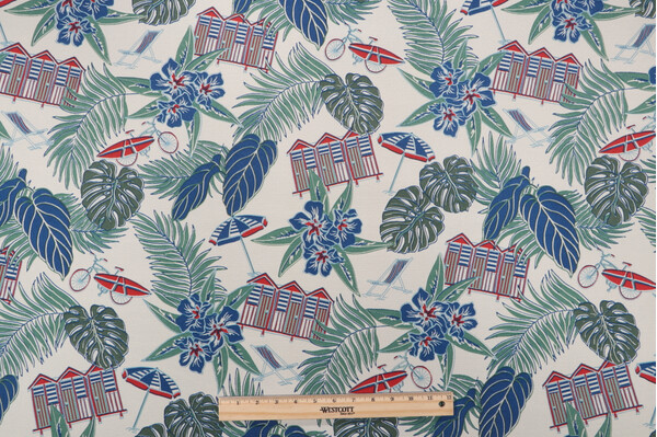 Tommy Bahama Beach Scenes Printed Polyester Outdoor Fabric in Shoreline