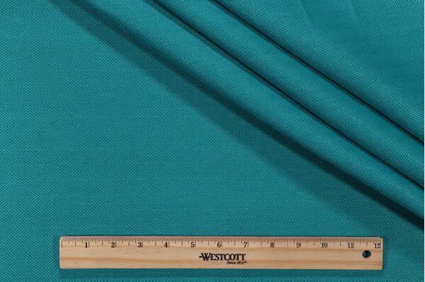PK Lifestyles Herringbone Woven Polypropylene Outdoor Fabric in Teal