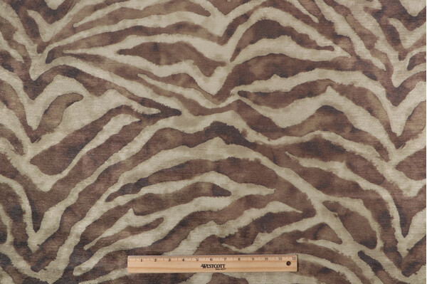 Click for 5.13 Yards P Kaufmann Banjar Printed Chenille Decorator Fabric in Bronze P Kaufmann Banjar Printed Chenille Decorator Fabric in Bronze