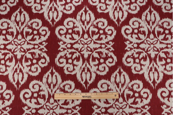 Lacefield Spicer Printed Cotton Blend Drapery Fabric in Sangria