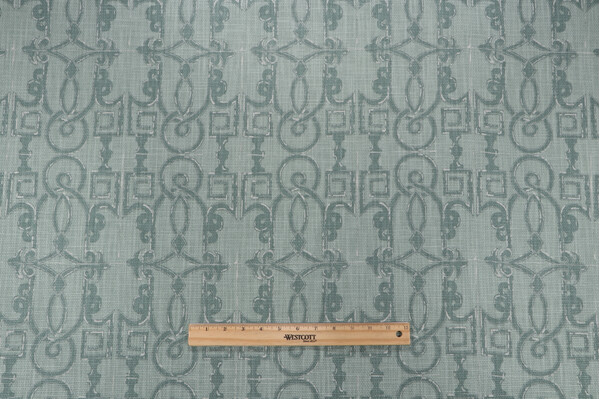 Lacefield Seville Printed Blend Drapery Fabric in Seagrass