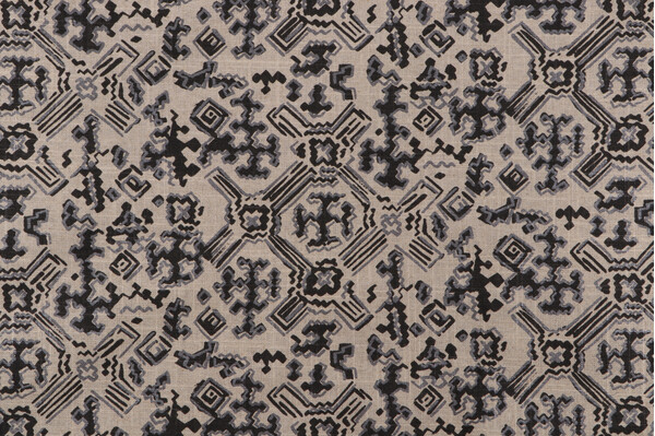 Lacefield Nomad Printed Linen Blend Drapery Fabric in Granite