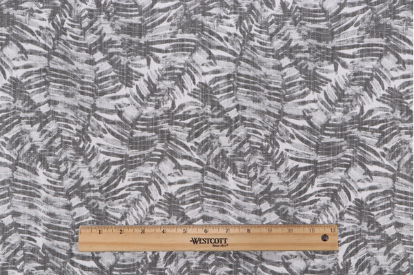 Lacefield Fern Printed Cotton Blend Drapery Fabric in Stone