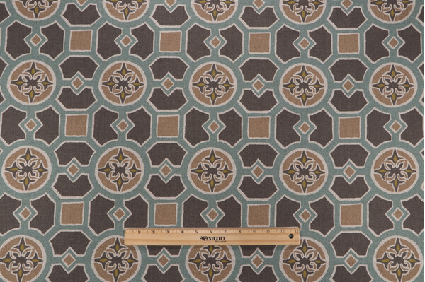 Lacefield Santiago Printed Cotton Blend Drapery Fabric in Quill