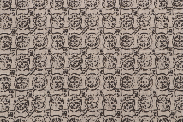 Lacefield Castille Printed Linen Blend Drapery Fabric in Smoke