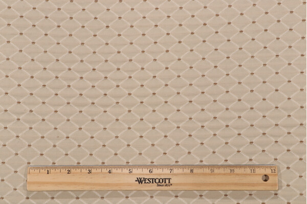 Diamond Embroidered Decorator Fabric in Sand