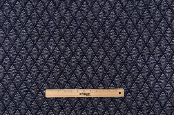 Sample of Crypton Hazel High Performance Woven Chenille Upholstery Fabric in Navy 