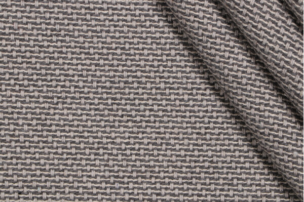 Sample of Sunbrella Boucle Basket 79007-0002 Woven Solution Dyed Acrylic Outdoor Fabric in Smoke 