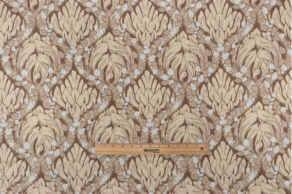Sample of Deco Printed Drapery Fabric in Natural 