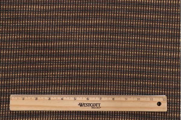 Scalamandre Avondale Point Woven Upholstery Fabric in Teal/Umber/Straw 