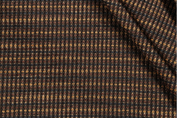 Scalamandre Avondale Point Woven Upholstery Fabric in Teal/Umber/Straw 