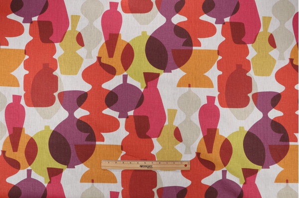 Jonathan Adler Jars Printed Linen Drapery Fabric for Kravet CLOSEOUT 