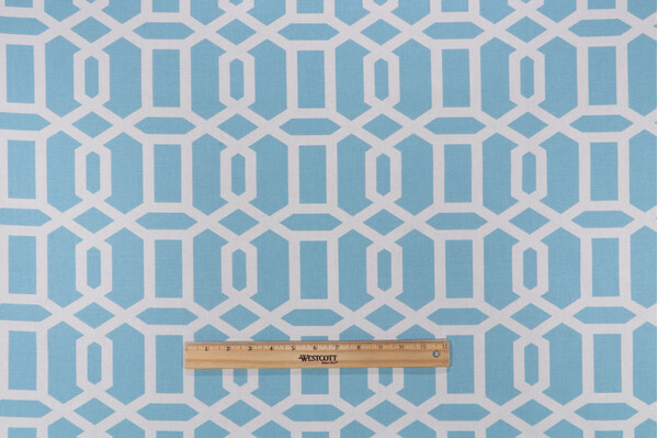 Sample of Mill Creek Bondi Printed Cotton Drapery Fabric in Seawind 