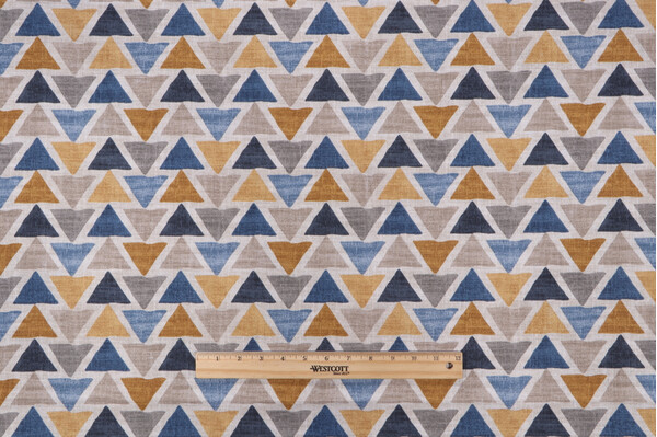 Covington Midas Printed Cotton Drapery Fabric in 54-Sapphire