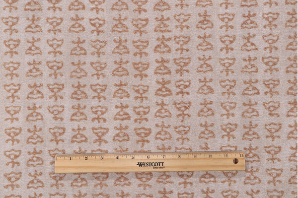 Sample of Richloom Lakshmi Printed Chenille Decorator Fabric in Turmeric 