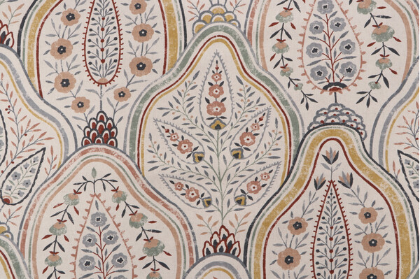 Click for Richloom Priyanka Printed Cotton Drapery Fabric in Folklore  Richloom Priyanka Printed Cotton Drapery Fabric in Folklore