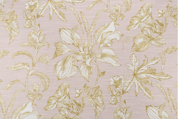 Richloom Olivier Printed Cotton Drapery Fabric in Herbal 