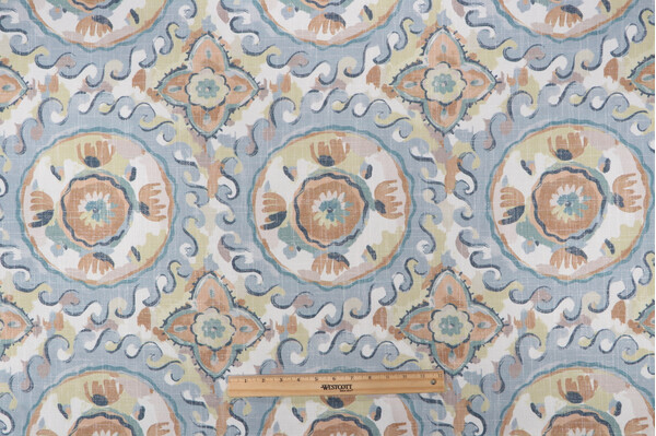 Richloom Maxine Printed Polyester Blend Drapery Fabric in Dawn 