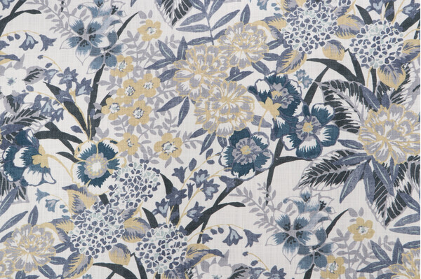 Richloom Abloom Printed Cotton Drapery Fabric in Haven 