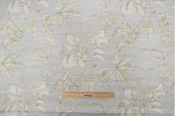 Richloom Oliver Printed Cotton Drapery Fabric in Dew 