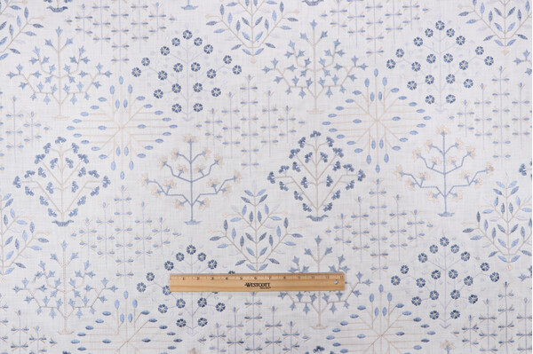 Richloom Capilet Embroidered Drapery Fabric in Island 