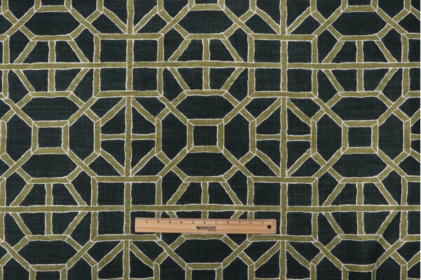 Richloom Miri Printed Cotton Blend Drapery Fabric in Rosemary 