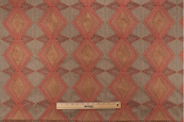 Click for PK Lifestyles Diamond Dash Embroidered Drapery Fabric in Spice Market  PK Lifestyles Diamond Dash Embroidered Drapery Fabric in Spice Market