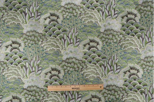P Kaufmann Nerissa Embroidered Decorator Fabric in Rainforest 