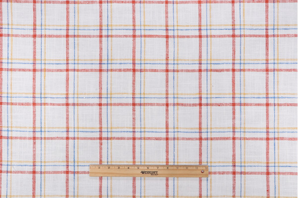P Kaufmann Inwood Plaid Woven Decorator Fabric in Fiesta 