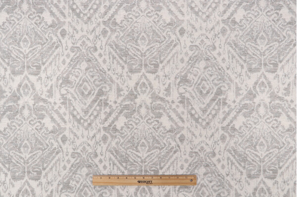 P Kaufmann Rivas Woven Chenille Upholstery Fabric in Frost 