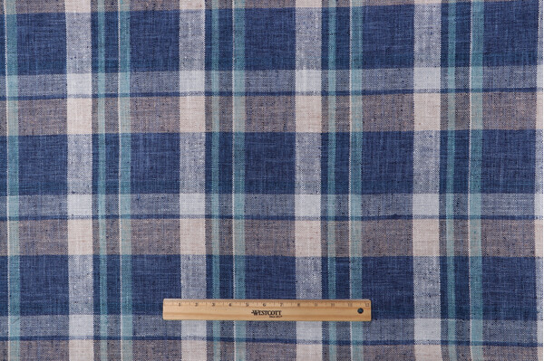 Click for P Kaufmann Glenfield Plaid Woven Upholstery Fabric in Caspian  P Kaufmann Glenfield Plaid Woven Upholstery Fabric in Caspian