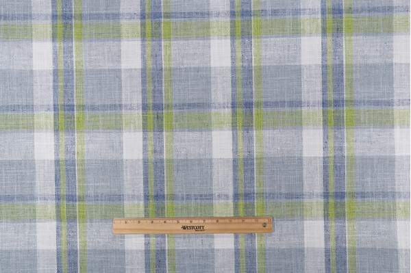 P Kaufmann Glenfield Plaid Woven Upholstery Fabric in Mojito 