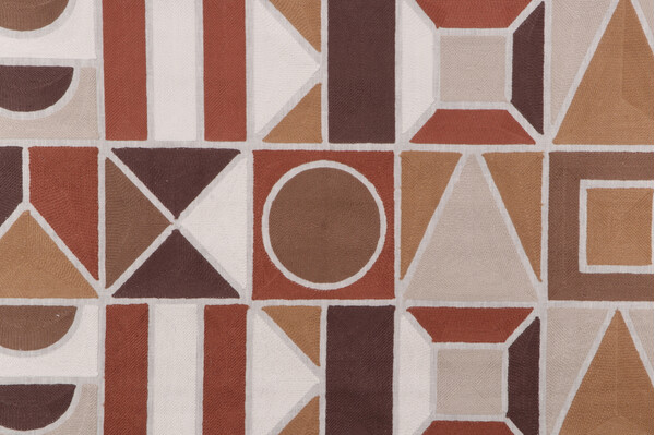 P Kaufmann Cosmo Embroidered Decorator Fabric in Clay 