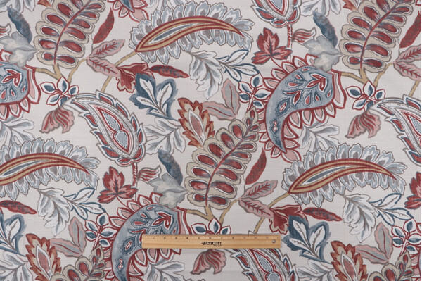 Magnolia Home Abigail Printed Polyester Outdoor Fabric in Parchment 