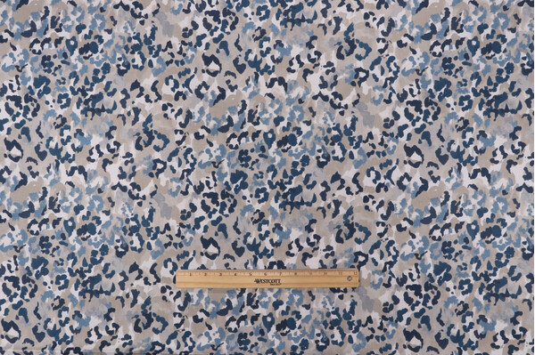 Magnolia Home Teddington Printed Cotton Drapery Fabric in Navy 