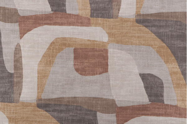 Magnolia Home Bravo Printed Polyester Outdoor Fabric in Caramel 