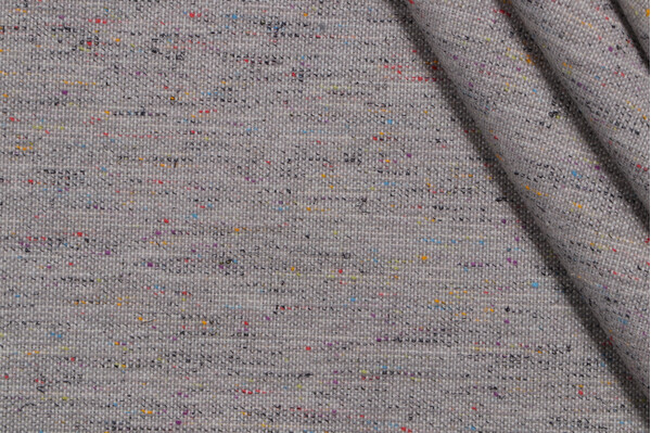 Graffiti Woven Upholstery Fabric in Grey 