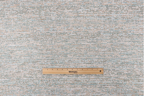 Bauer Woven Chenille Upholstery Fabric in Aqua