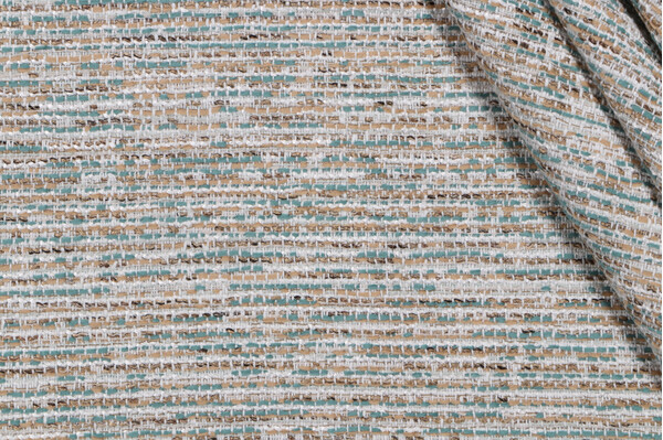 Bauer Woven Chenille Upholstery Fabric in Aqua