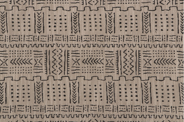 Tribal Woven Upholstery Fabric in Black