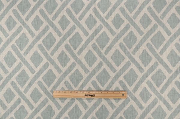 Portfolio Textiles Printed Linen Drapery Fabric in Seaglass
